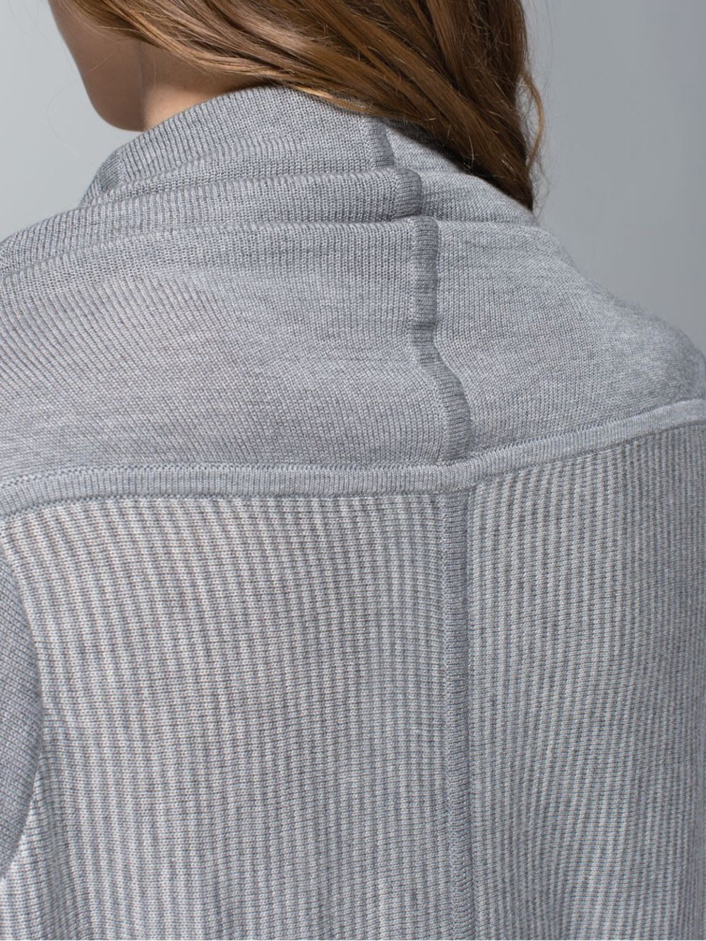 Lululemon Iconic Sweater Wrap Open-front Light Grey Size 8 - Picture 7 of 11